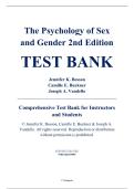 Complete Test Bank - The Psychology of Sex and Gender&comma; 2nd Edition &ndash; Jennifer K&period; Bosson&comma; Camille E&period; Buckner&comma; Joseph A&period; Vandello &ndash; ISBN 9781544393995 &lpar;All Chapters Covered 1&ndash;15&rpar;
