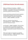 CFCM Exam Practice Test with answers