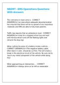 NREMT - EMS Operations Questions With Answers