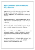 EMS Operations Module Questions With Answers