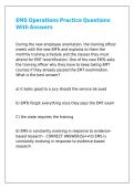 EMS Operations Practice Questions With Answers