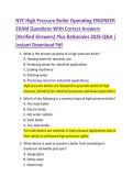 NYC High Pressure Boiler Operating ENGINEER  EXAM Questions With Correct Answers  &lpar;Verified Answers&rpar; Plus Rationales 2026 Q&A &vert;  Instant Download Pdf