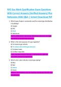NYC Gas Work Qualification Exam Questions  With Correct Answers &lpar;Verified Answers&rpar; Plus  Rationales 2026 Q&A &vert; Instant Download Pdf 