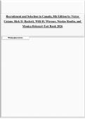 Recruitment and Selection in Canada&comma; 8th Edition by Victor Catano&comma; Rick D&period; Hackett&comma; Willi H&period; Wiesner&comma; Nicolas Roulin&comma; and Monica Belcourt-Test Bank 2026