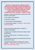 ONS&sol;ONCC CHEMOTHERAPY IMMUNOTHERAPY  CERTIFICATION &vert;&vert;VERIFIED EXAM&vert;&vert; FUNDAMENTALS  OF CHEMOTHERAPY IMMUNOTHERAPY EXAM 2026 &vert;  ALL ACTUAL EXAM VERSIONS 2026 AND A STUDY  GUIDE &vert;&vert; ACCURATE AND VERIFIED FOR  GUARANTEED PASS &vert; GRADED A &vert; NEWEST EXAM&excl;&excl;