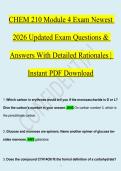 CHEM 210 Module 4 Exam Newest 2026 Updated Exam Questions & Answers With Detailed Rationales &vert; Instant PDF Download