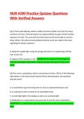 NUR 4390 Practice Quizzes Questions With Verified Answers 