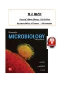 Test Bank for Prescott's Test Bank for Prescott's Microbiology 12th Edition by Joanne Willey&comma; All Chapters 1 - 42 Complete&comma; Verified Latest Edition12th Edition by Joanne Willey&comma; All Chapters 1 - 42 Complete&comma; Verified Latest Edition
