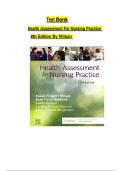 Test Bank For Health Assessment for Nursing Practice 8th Edition By Susan Fickertt &comma; Wilson Jean&comma; Foret Giddens &vert;&vert; All Chapters &vert;&vert; Latest Edition