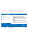 NURS 3366 Exam 4&colon; Pathophysiology of Renal and Endocrine Disorders Summary with Complete Solution &vert; Spring 2026 
