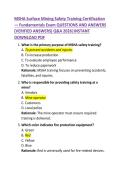 MSHA Surface Mining Safety Training Certification &ndash; Exam Questions and Answers