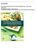 TEST BANK for Nutritional Foundations and Clinical Applications&colon; A Nursing Approach 8th Edition &lpar;Michele Grodner &comma; Sylvia Escott&comma;2026&rpar; All Chapters 1-20&vert;&vert; Newest Edition