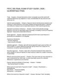 PSYC 305 FINAL EXAM STUDY GUIDE 2026 GUARANTEED PASS
