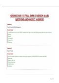 HONDROS NUR 155 FINAL EXAM 2 &lpar;VERSION A & B&rpar; QUESTIONS AND CORRECT ANSWERS&period;