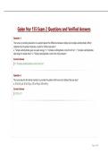 Galen Nur 155 Exam 2 Questions and Verified Answers&period;