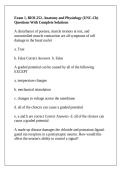 Exam 1&comma; BIOL252&comma; Anatomy and Physiology &lpar;UNC-Ch&rpar; Questions With Complete Solutions
