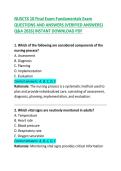 NUSCTX 10 Final Exam &ndash; Fundamentals Questions and Answers