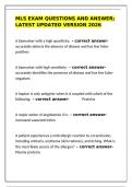 MLS Exam questions and answer&semi; latest updated version 2026