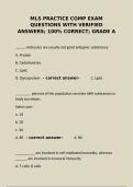MLS Practice Comp Exam Questions & Verified Answers &ndash; 100&percnt; Correct&comma; Grade A Study Guide