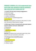 PROPHECY General ICU A V3 &ndash; Fundamentals Exam Questions and Answers