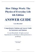 Complete Answer Key and Solution Guide - How Things Work&colon; The Physics of Everyday Life&comma; 6th Edition &ndash; Louis A&period; Bloomfield &ndash; ISBN 9781119013846 &lpar;All Chapters 1&ndash;15&rpar;