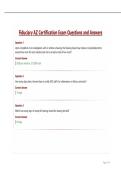 Fiduciary AZ Certification Exam Questions and Answers&period;