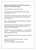 Biology 224&colon; Animal Body Systems Midterm Exam Prep Questions With Complete Solutions