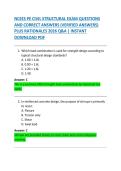NCEES PE CIVIL STRUCTURAL EXAM QUESTIONS  AND CORRECT ANSWERS &lpar;VERIFIED ANSWERS&rpar;  PLUS RATIONALES 2026 Q&A &vert; INSTANT  DOWNLOAD PDF 