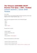 The Ultimate IAHCSMM CRCST Practice Test Quiz with 100&percnt; Verified Correct Answers - Latest 2026 Version