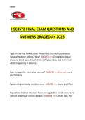 HSC 4572 Final Exam Questions and Answers&comma; graded A&plus;&comma; 2026&comma; complete exam preparation material