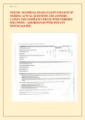 NUR 230 - MATERNAL EXAM 4 GALEN COLLEGE OF  NURSING ACTUAL QUESTIONS AND ANSWERS -  LATEST AND COMPLETE UPDATE WITH VERIFIED  SOLUTIONS &ndash; ASSURED PASS WITH INSTANT  DOWNLOAD PDF&period; 