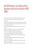 Bio 253 Hondros Test 1 Review Part 1  Questions And Correct Answers 2025 2026