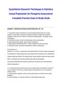 Quantitative Research Techniques & Statistics Actual Preparation for Peregrine Assessment&colon; Complete Practice Exam & Study Guide