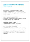ELSS&comma; OCR Geog A level Questions With Answers