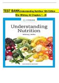 Test Bank for Understanding Nutrition 16th Edition Whitney