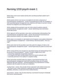 Nursing 1210 psych exam 1&period; Questions and Answers  2026