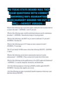 PSI TEXAS STATE BOARD NAIL TECH EXAM QUESTIONS WITH CORRECT ANSWERS&vert;&vert;100&percnt; GUARANTEED PASS&vert;&vert;ALREADY GRADED 100 OUT OF 100&vert;&vert;<<NEWEST VERSION>>