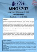 MNG3702 Assignment 2 &lpar;ANSWERS&rpar; Semester 1 2026 - DISTINCTION GUARANTEED