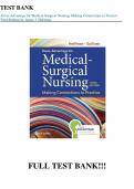 Davis Advantage for Medical-Surgical Nursing&colon; Making Connections to Practice&comma; 3rd Edition &lpar;Hoffman&rpar; &ndash; Complete Test Bank All Chapters