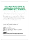 MSSC CLA ACTUAL TEST REVIEW 100  QUESTIONS AND CORRECT ANSWERS  WITH RATIONALES 2026 LATEST EDITIOn