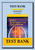 TEST BANK RAU&rsquo;s Respiratory Care Pharmacology 9TH EDITION BY GARDENHIRE