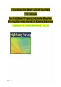 High-Acuity Nursing 7th Edition by Kathleen Wagner&comma; Melanie HardinPierce&comma; Darlene Welsh & Karen Johnson All Chapters 1-39 With Rationales&vert; A&plus; PASS
