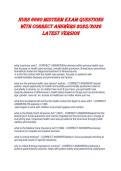 NURS 6660 Midterm Exam Questions  With Correct Answers 2025&sol;2026  Latest Version