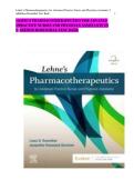 Test Bank For Lehne&rsquo;s Pharmacotherapeutics For Advanced Practice Nurses And Physician Assistants&comma; 2nd Edition by Jacqueline Burchum&semi; Laura D&period; Rosenthal&vert; All Chapters &lpar;1- 92&rpar;&vert; 2024