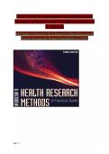 TEST BANK for Introduction to Health Research Methods&colon; A Practical Guide 3rd Edition by Kathryn H&period; Jacobsen All Chapters Covered 1-42 & Exams&vert; Verified