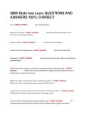 QMA State test exam QUESTIONS AND ANSWERS 100&percnt; CORRECT