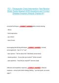 TCI - Therapeutic Crisis Intervention Test Review  Study Guide Newest 2026 Questions and Correct  Detailed Answers Already Graded A&plus; 