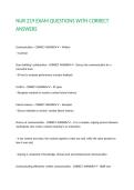 NUR 219 EXAM QUESTIONS WITH CORRECT ANSWERS