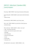 NUR 219 - Patho Exam 1 Questions With Correct Answers&period;
