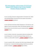 RN pharmacology online practice 2019 B Exam  Newest 2026 Questions and Correct Detailed  Answers Already Graded A&plus; 